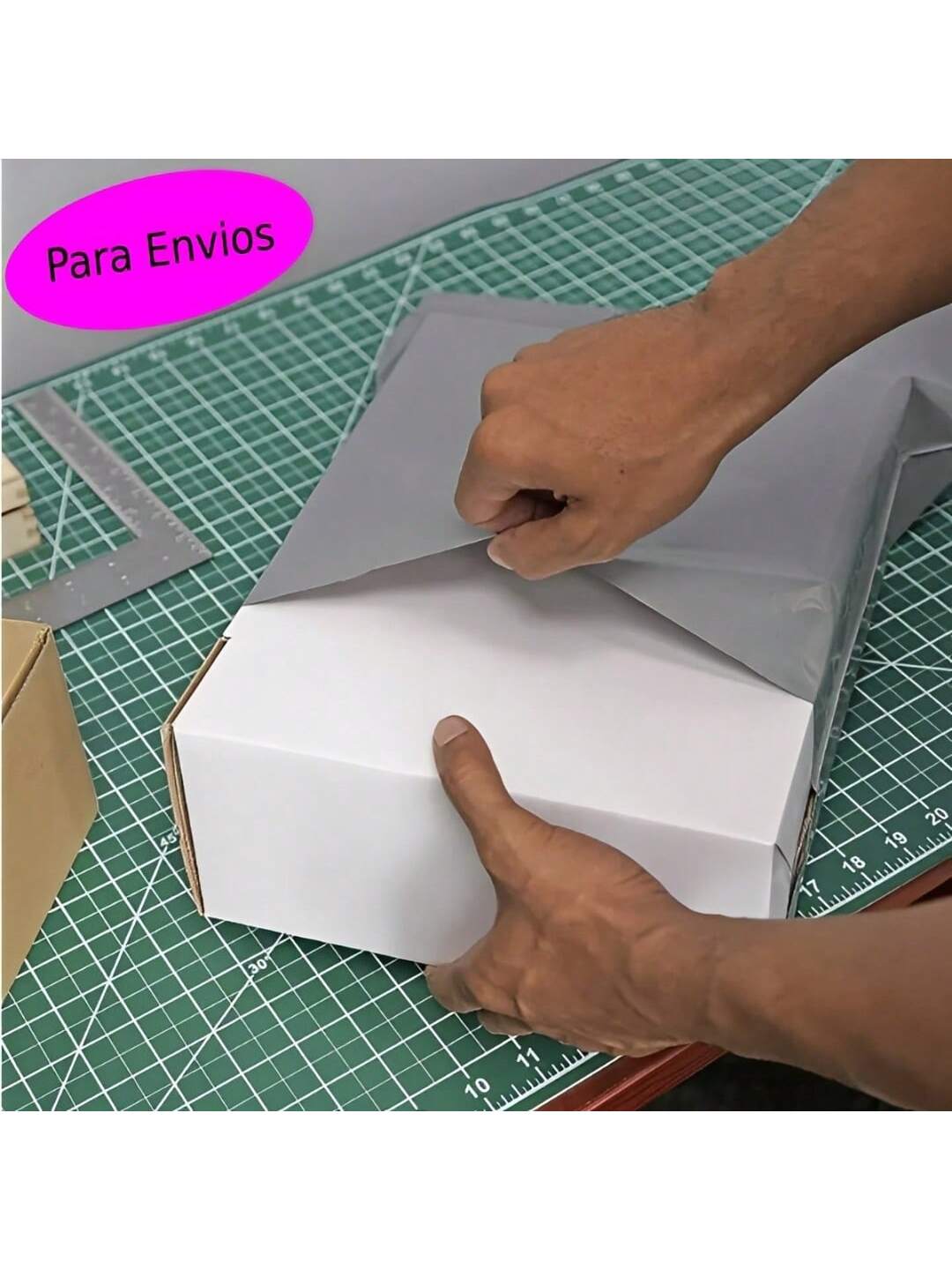 100 Bolsa Mensajeria Envio Paqueteria Flyer Sobre Poly | Gris Oscuro