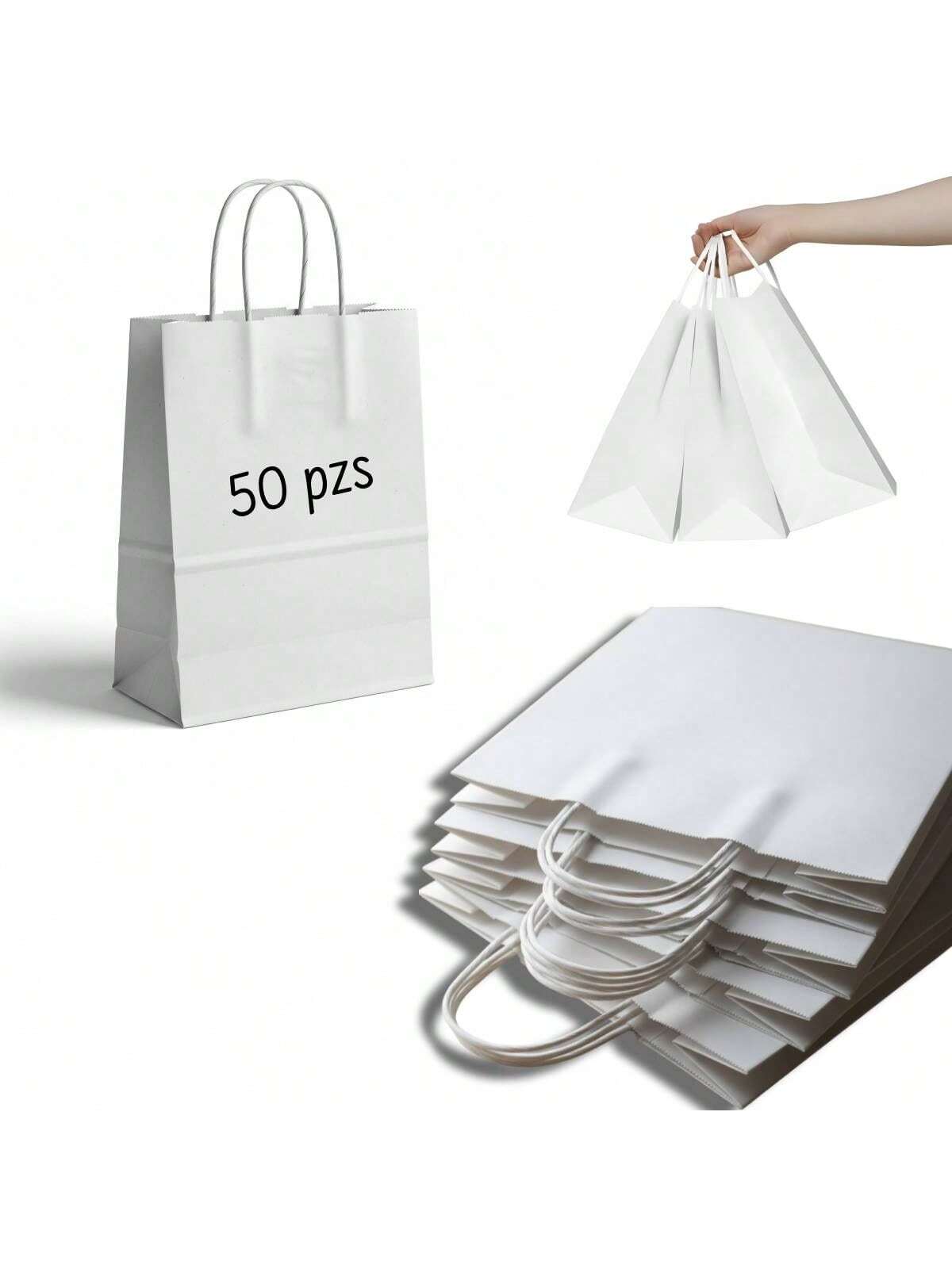 Bolsa Kraft con Agarradera 27x21x11cm | 50pzs