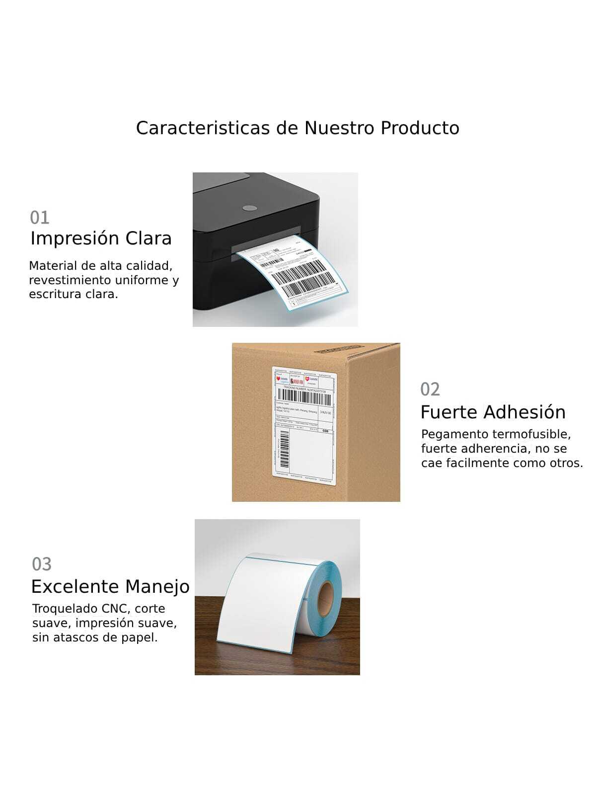 Rollos Etiqueta Térmica Adherible Código de barra Envíos 325 Etiquetas | 15x10cm