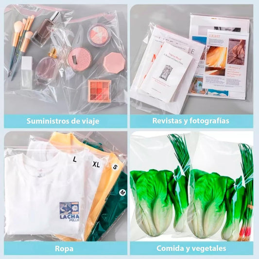 Bolsas de Celofan Transparente con Adhesivo Boutique Regalo Dulces Galleta Empaque Postal | 100pzs