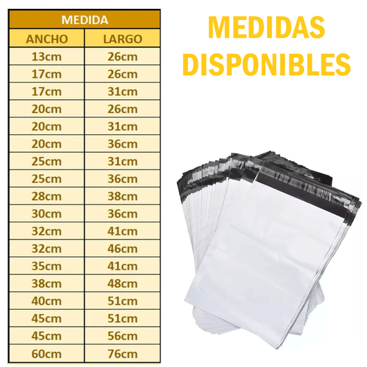 Bolsas Jumbo Sobre para Envíos Embalaje Poly Mailer de Polietileno Resistente | 50pzs