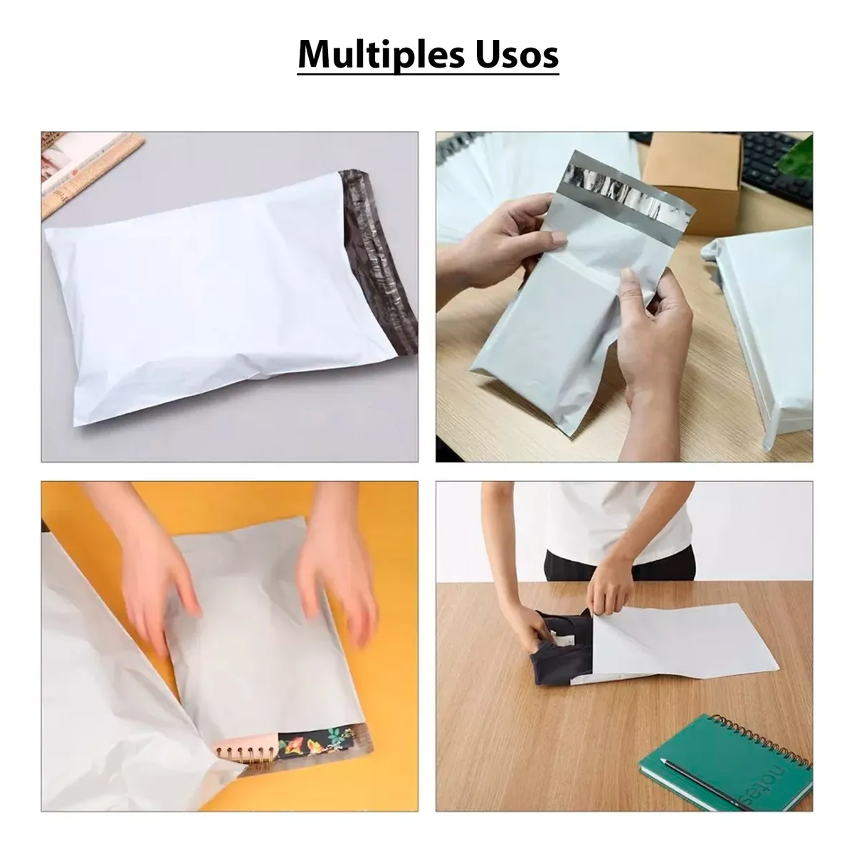 Bolsas Sobres para Envíos Embalaje Poly Mailer de Polietileno Resistente | 100pzs