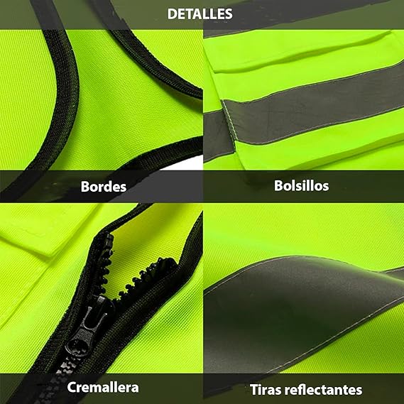 Chaleco Seguridad Trabajo Industrial Reflectante Nivel 3 | XL