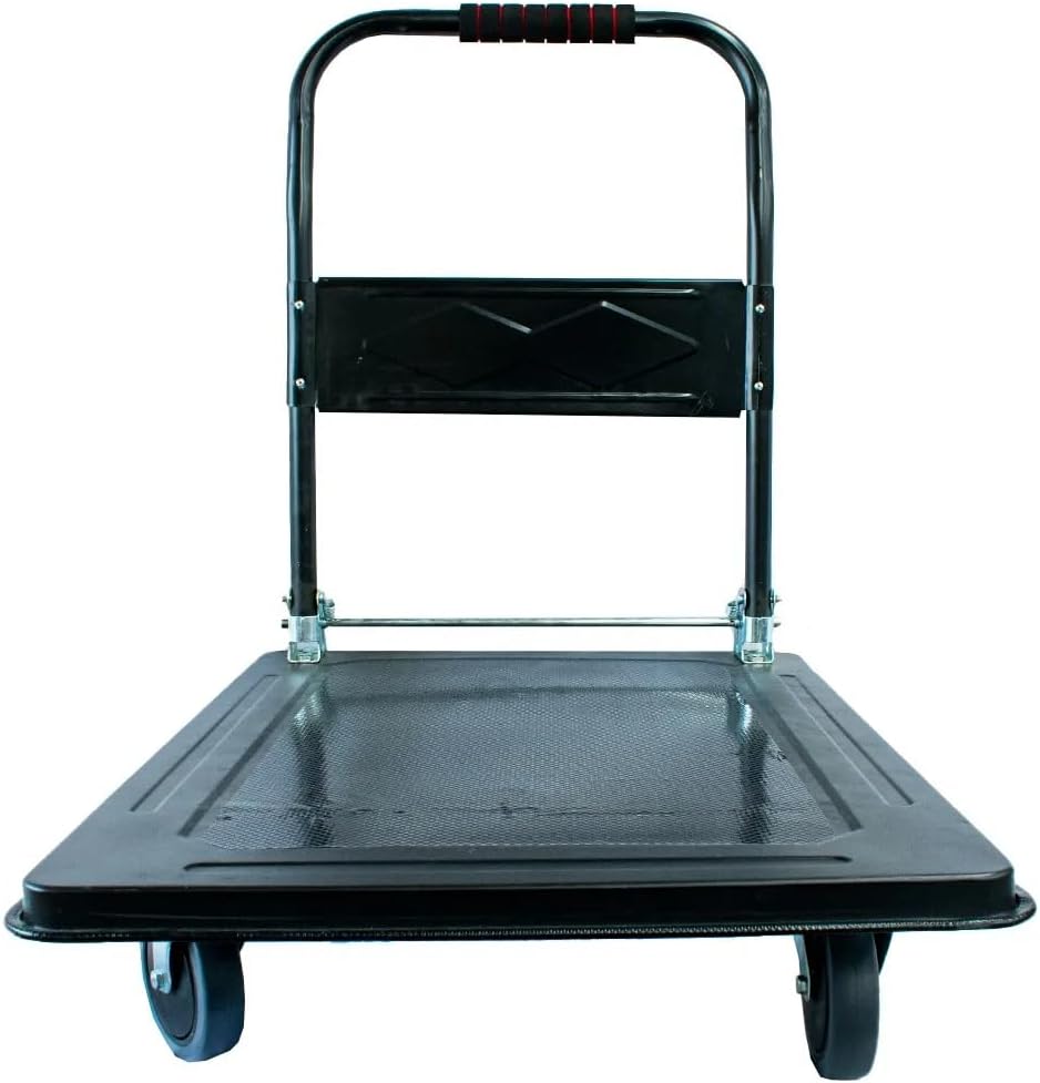 Carrito Plataforma De Carga Plegable Manual de Empuje 90x60cm Mulituso | Capacidad 400kg
