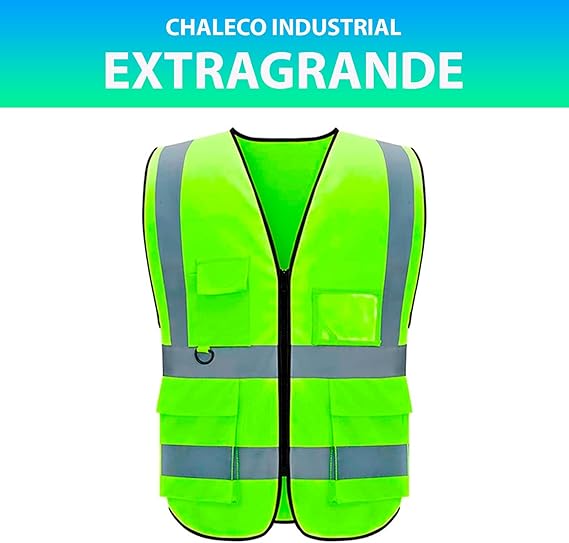 Chaleco Seguridad Trabajo Industrial Reflectante Nivel 3 | XL