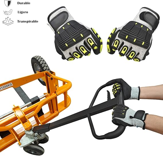 Guantes de Seguridad Protección Nudillos Trabajo Mecánico Industrial Multipropósito Anticorte Antideslizante | Par
