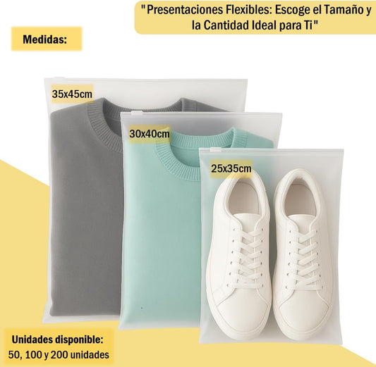 Bolsa Esmerilada Organizadora Boutique con Cierre | 50pzs