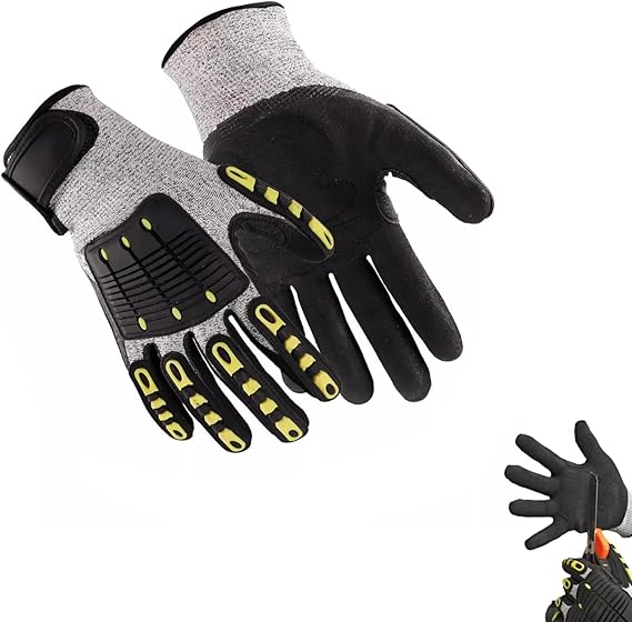Guantes de Seguridad Protección Nudillos Trabajo Mecánico Industrial Multipropósito Anticorte Antideslizante | Par