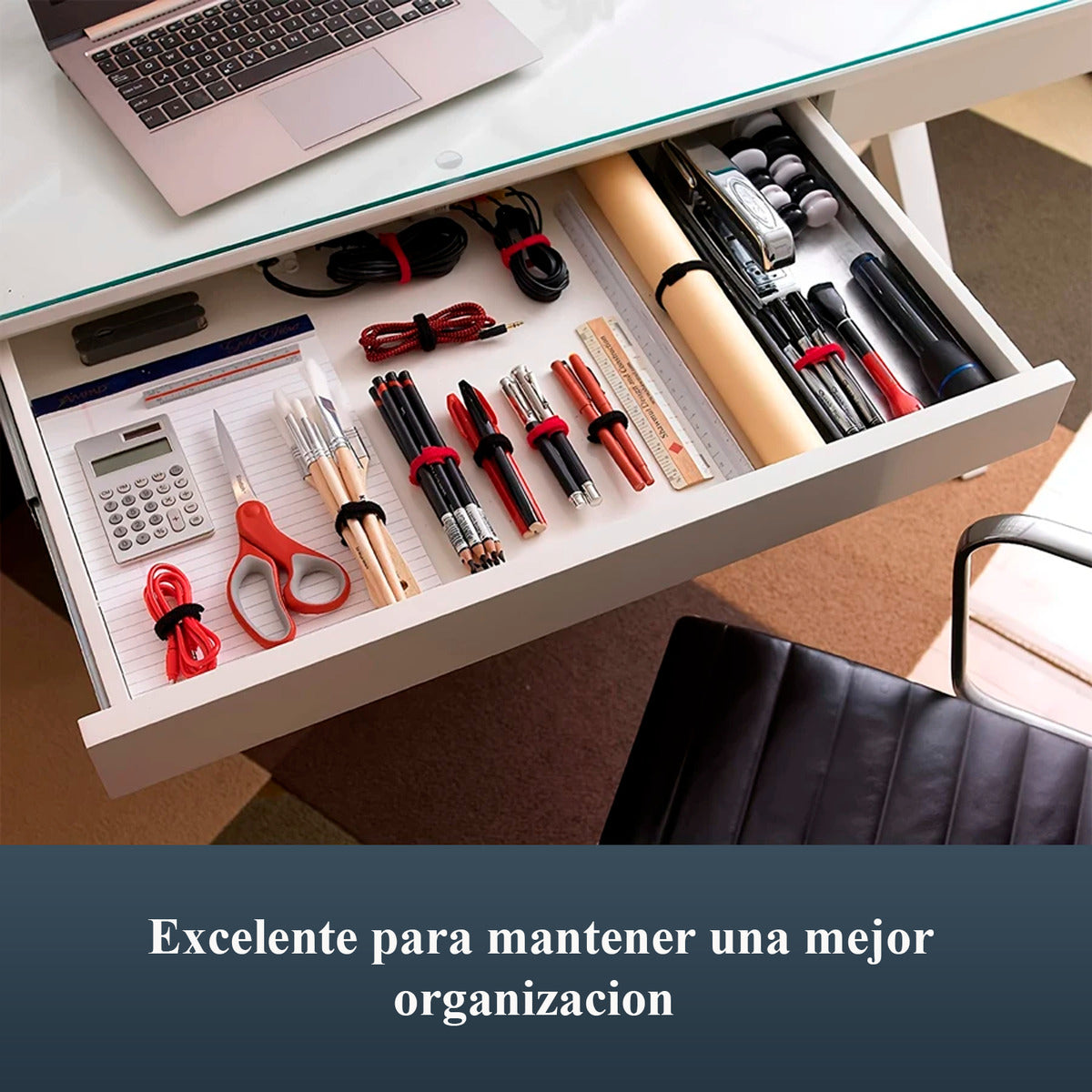 Cincho Brida Sujeta Cables Organizador Reutilizable 100pzs Color Negro