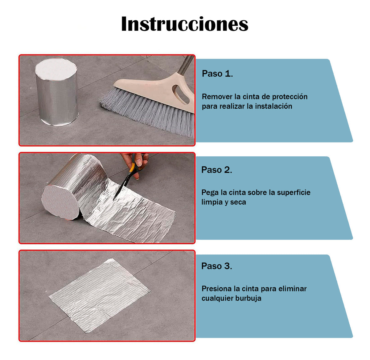 Cinta Impermeable 5 Piezas Adhesiva Resistente Sellador Fugas 5cm*5m