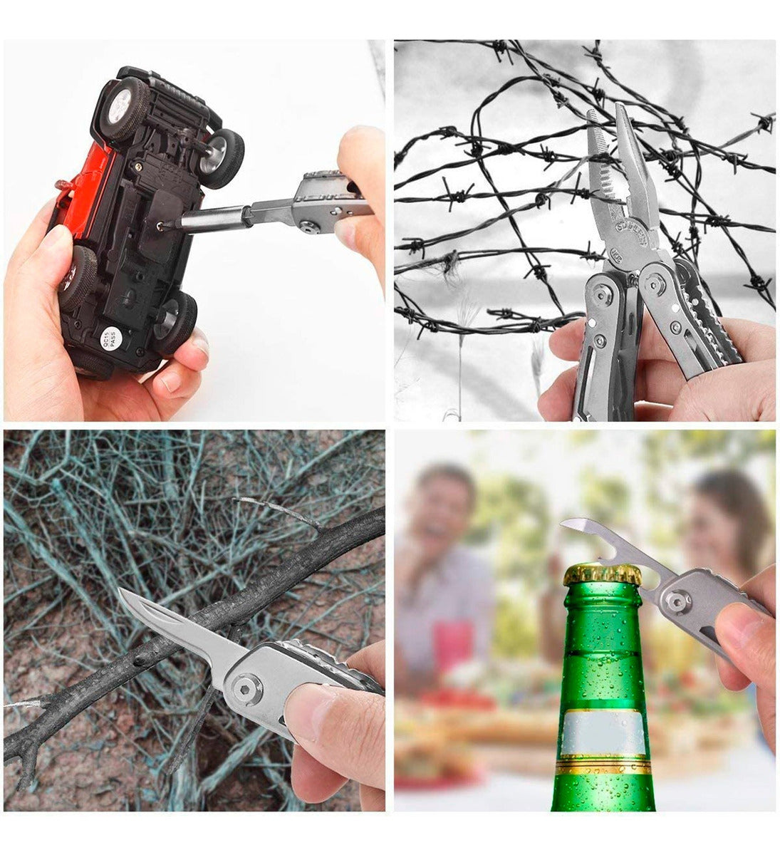 5 Piezas Alicate Navaja Plegable Cortador Desarmador Pinza Multiuso
