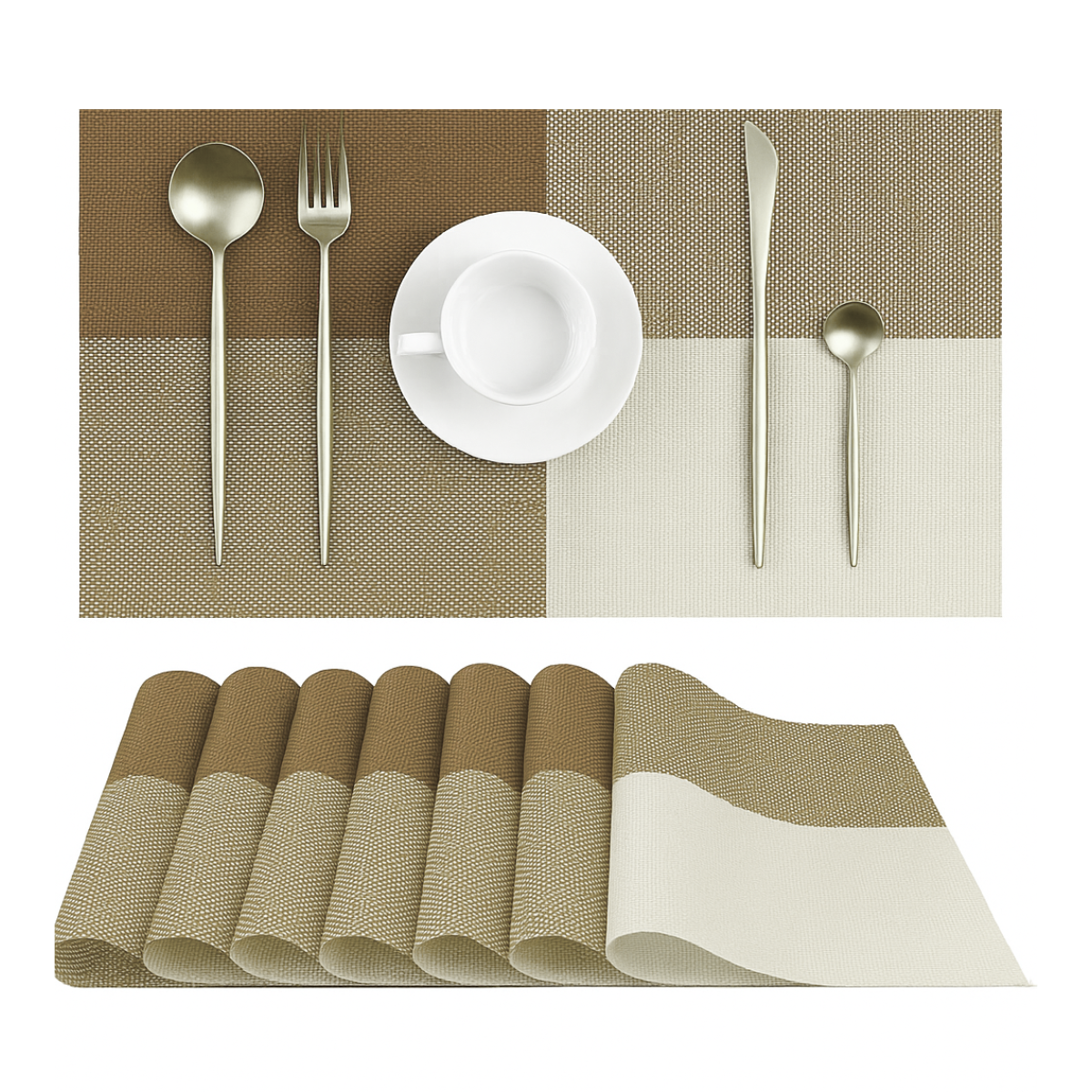 Mantel Individual Lavable Antideslizante Rejilla — Hogar & Restaurante | 8pzs