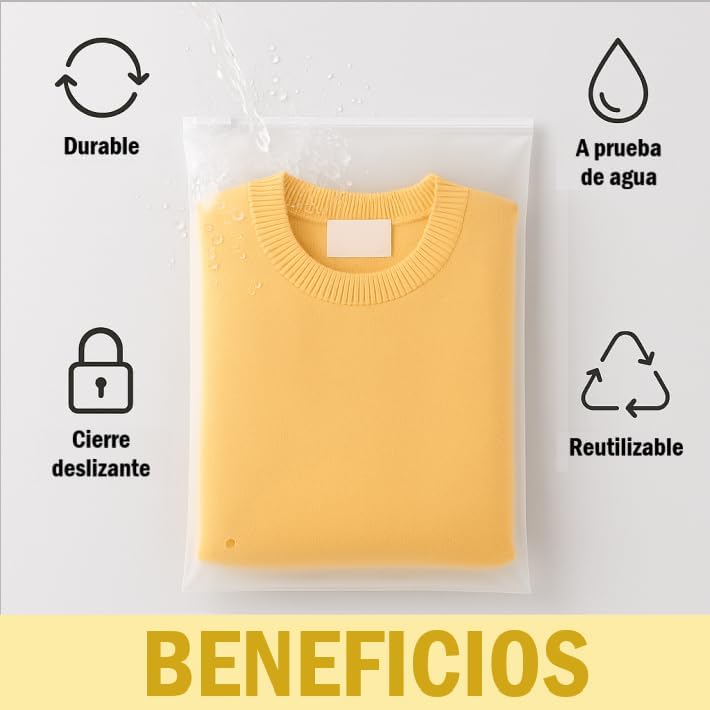 Bolsa Esmerilada Organizadora Boutique con Cierre | 50pzs