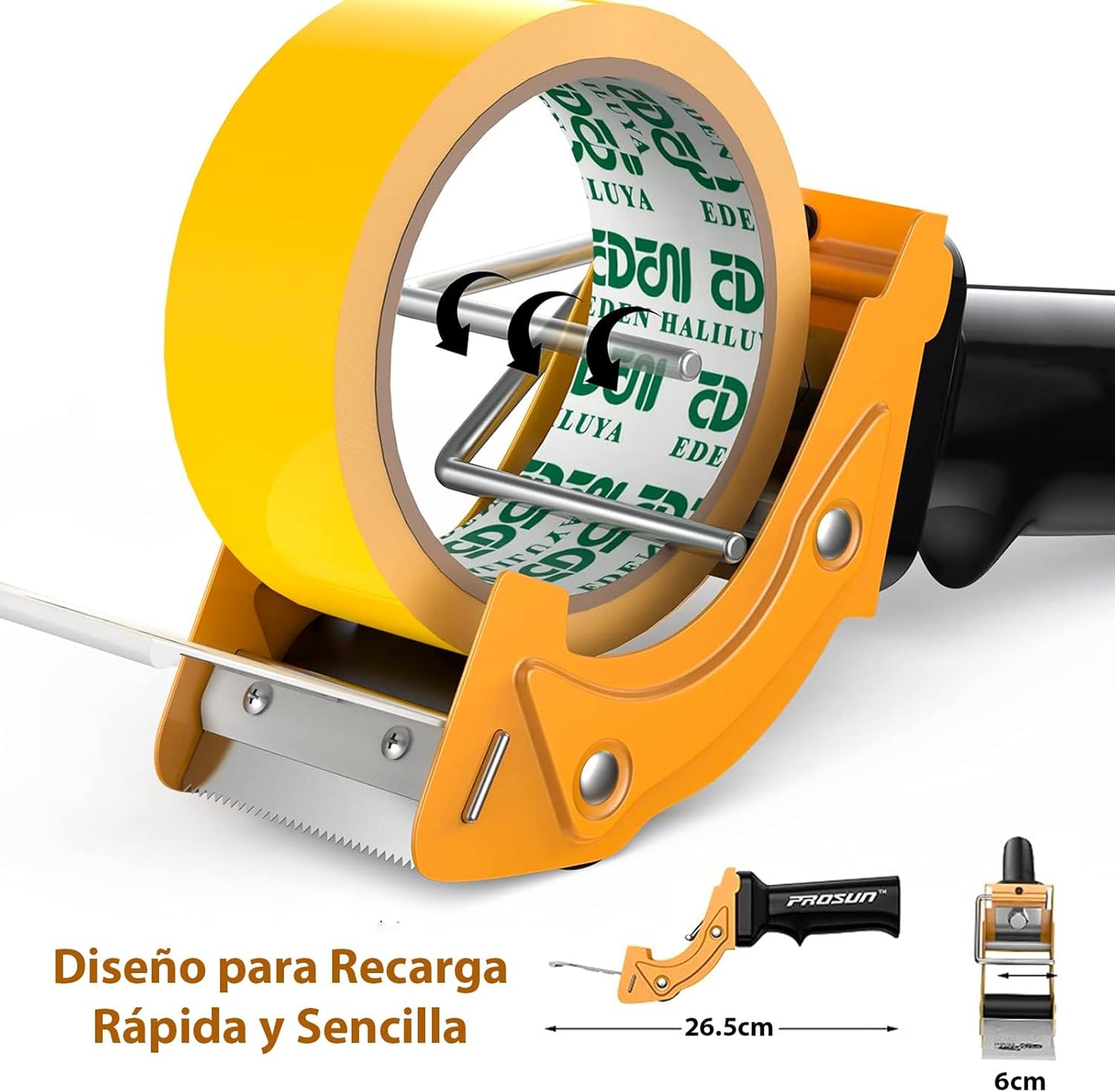 Encintador Aplicador Despachador Pistola Dispensador de Cinta Adhesiva para Empaque Transparente Sellado Envio Paquetería