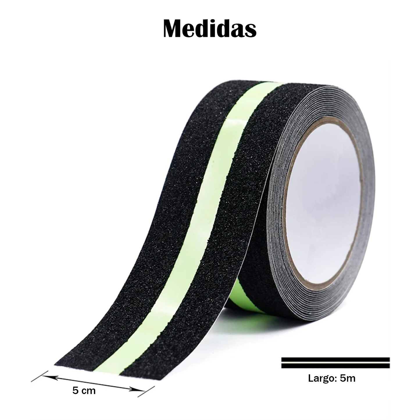 Cinta Antiderrapante Adhesiva Abrasivo Piso Seguridad 10m