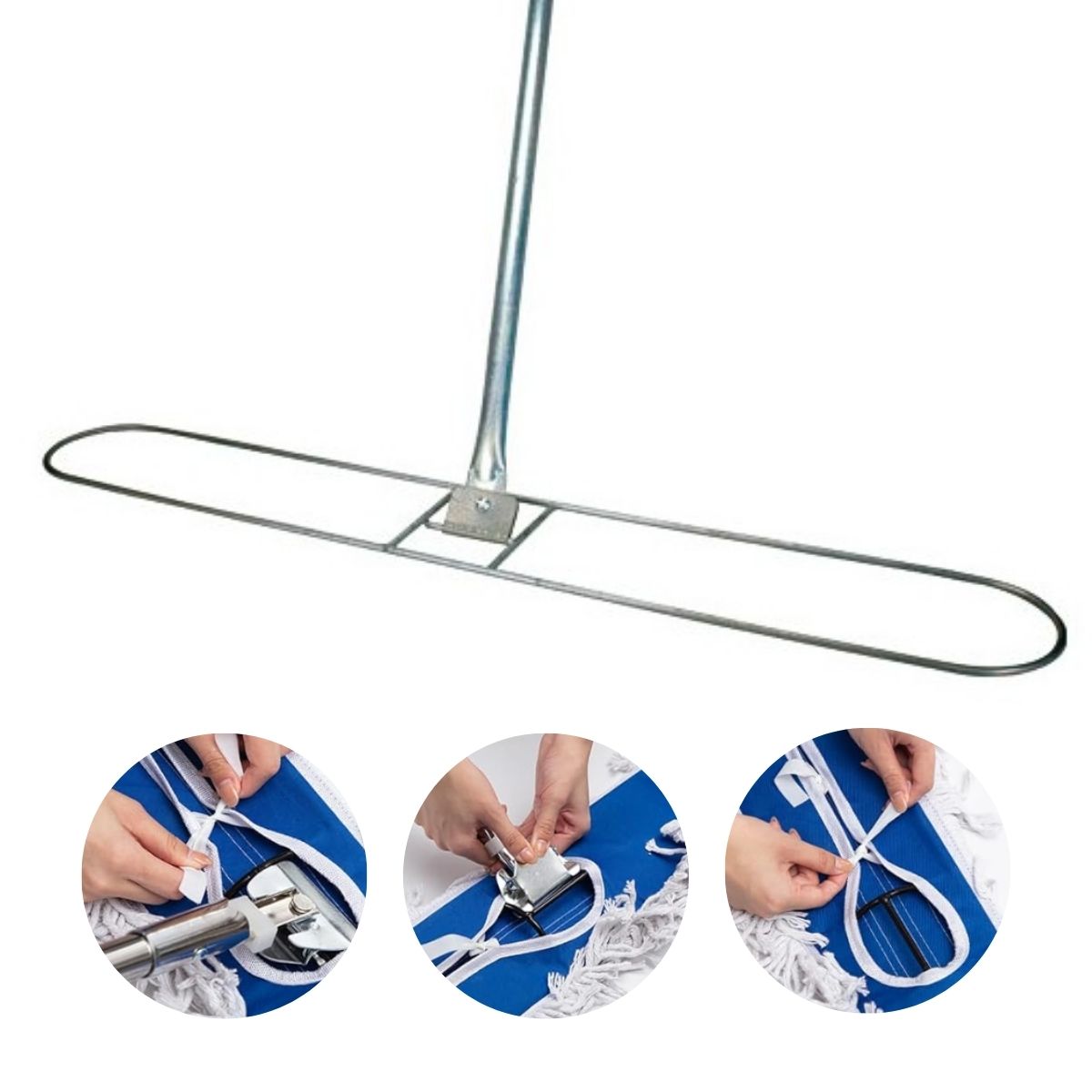 Trapeador Industrial Comercial Mop — 43 Pulgadas | Resistente Lavable Mopa Fregona Almohadilla Algodón | 110cm