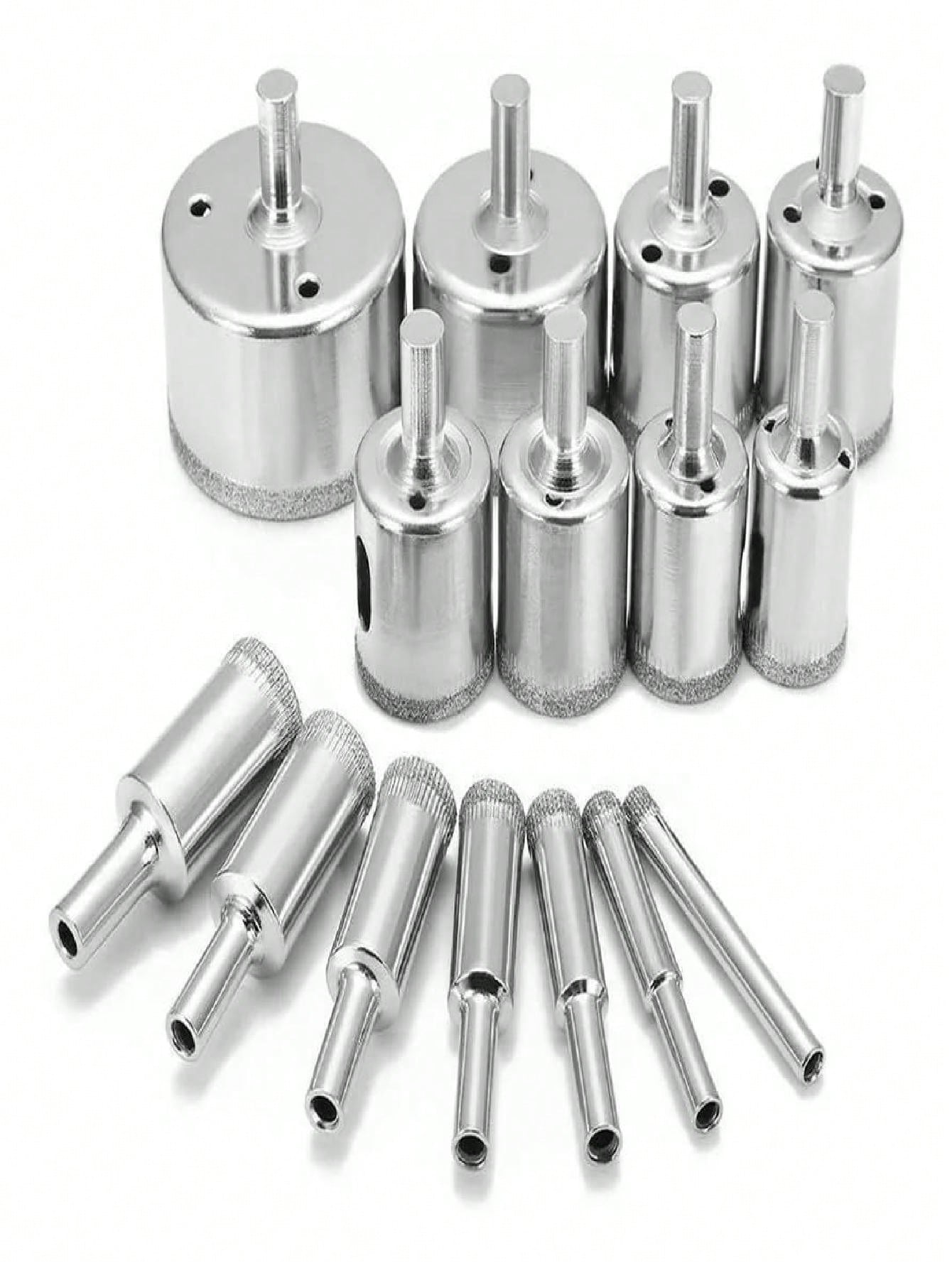 Juego Broca Diamantada Vidrio Ceramica Azulejo Loseta de 6mm-50mm 15 Pzs