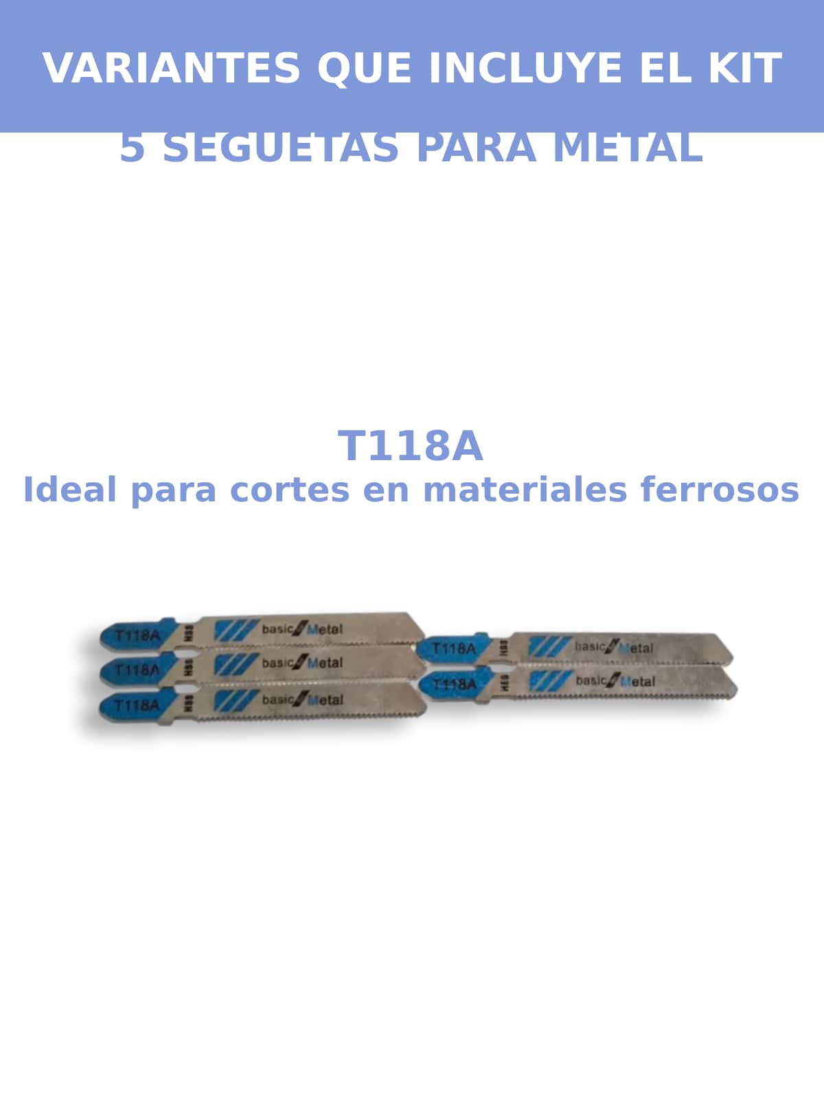 Kit Juego de Seguetas Para Caladora Hoja Sierra Sable Madera Carpinteria Tipo T 35pzs