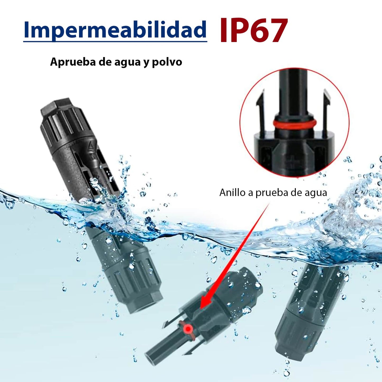 40 Pares Conector Panel Solar Mc4 Hembra Macho Llave 30a