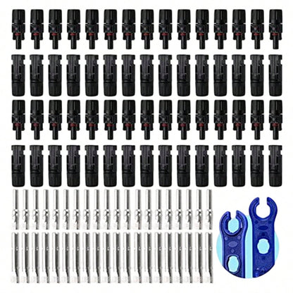 40 Pares Conector Panel Solar Mc4 Hembra Macho Llave 30a