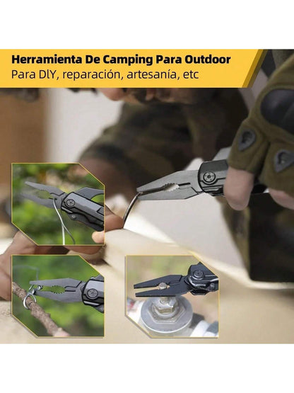 Navaja Multiherramienta Alicate Multiuso Suiza Tactica Militar Alicate con Destornillador y Dado Multiusos