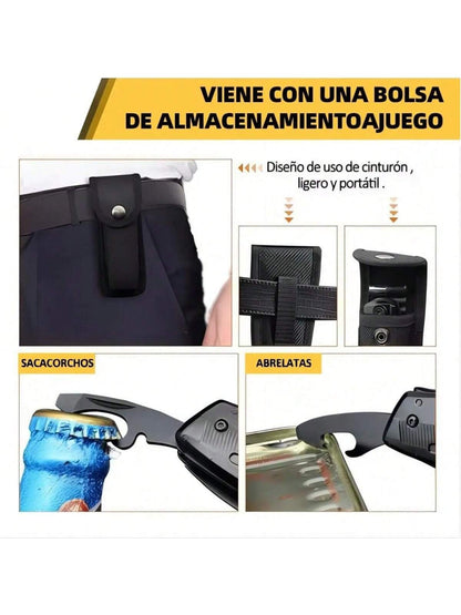 Navaja Multiherramienta Alicate Multiuso Suiza Tactica Militar Alicate con Destornillador y Dado Multiusos