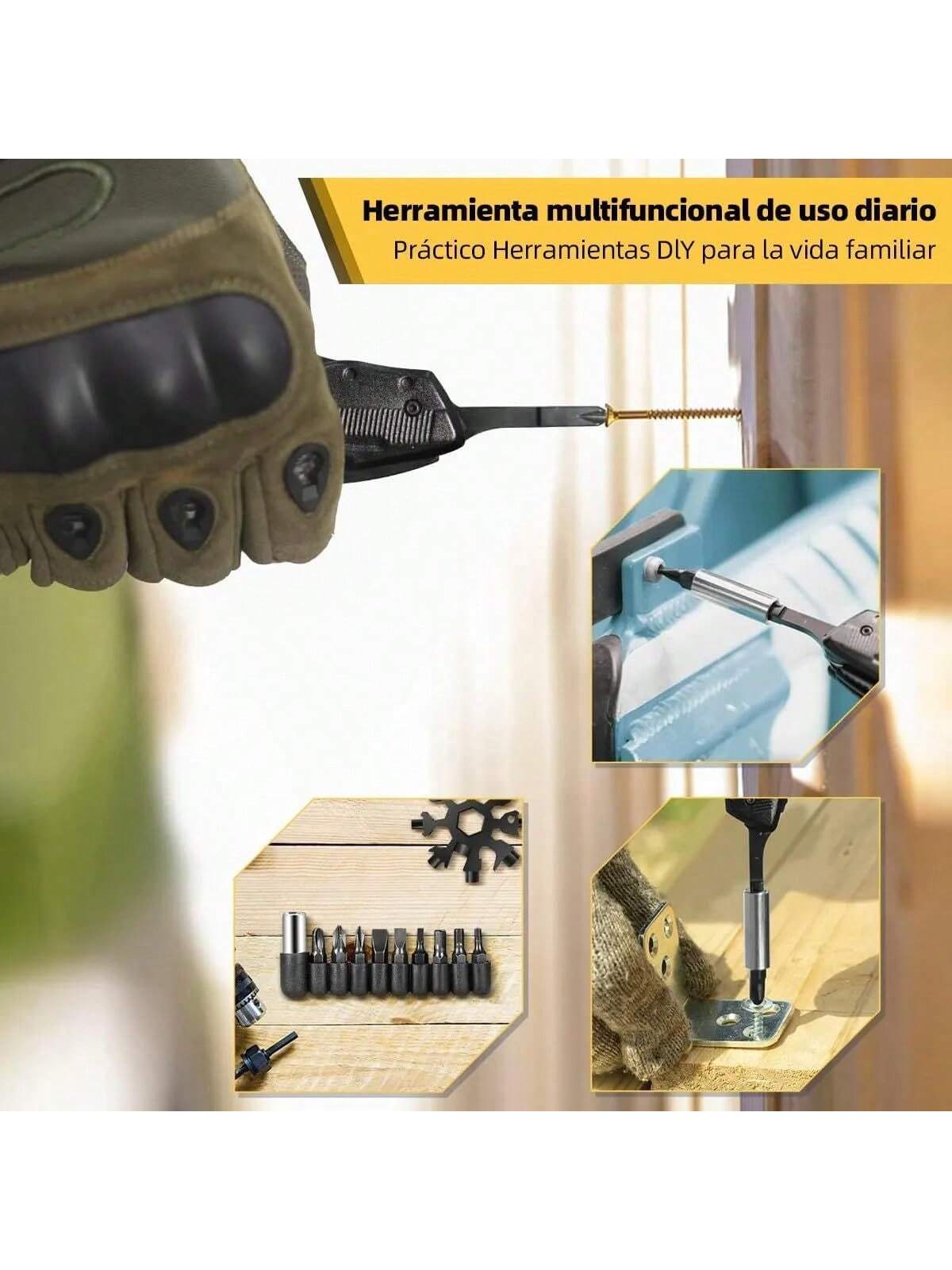 Navaja Multiherramienta Alicate Multiuso Suiza Tactica Militar Alicate con Destornillador y Dado Multiusos