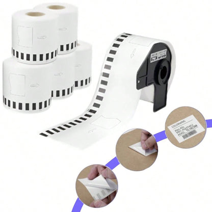 Rollo Etiqueta Blanca Continua Dk2205 Brother 62mmX30.48m