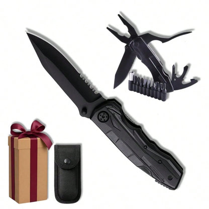 Navaja Multiherramienta Alicate Multiuso Suiza Tactica Militar Alicate con Destornillador y Dado Multiusos