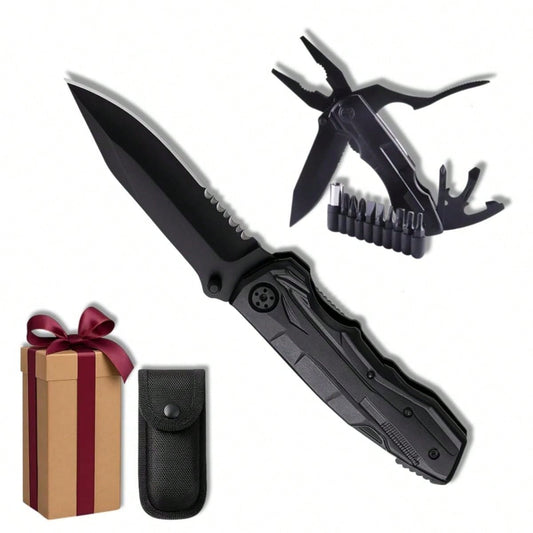 Navaja Multiherramienta Alicate Multiuso Suiza Tactica Militar Alicate con Destornillador y Dado Multiusos