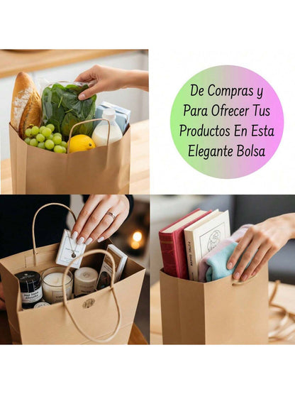 Bolsa Kraft con Agarradera 27x21x11cm | 50pzs