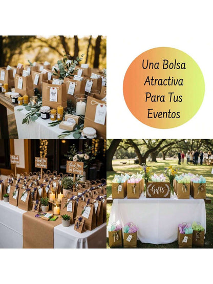 Bolsa Kraft con Agarradera 27x21x11cm | 50pzs