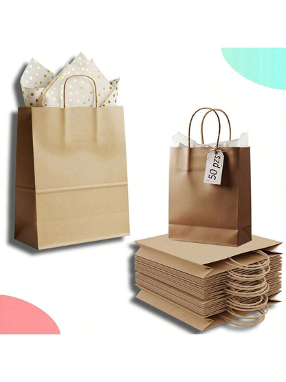 Bolsa Kraft con Agarradera 27x21x11cm | 50pzs