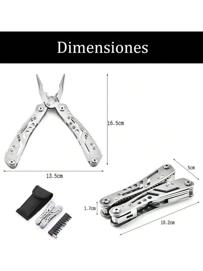 Multiherramienta 24 en 1 | Pinza Alicate Navaja Acero Inoxidable Portatil