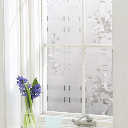 Film Privacidad Vidrio Vinilo Decorativo Flor Cocina 60cmx3m