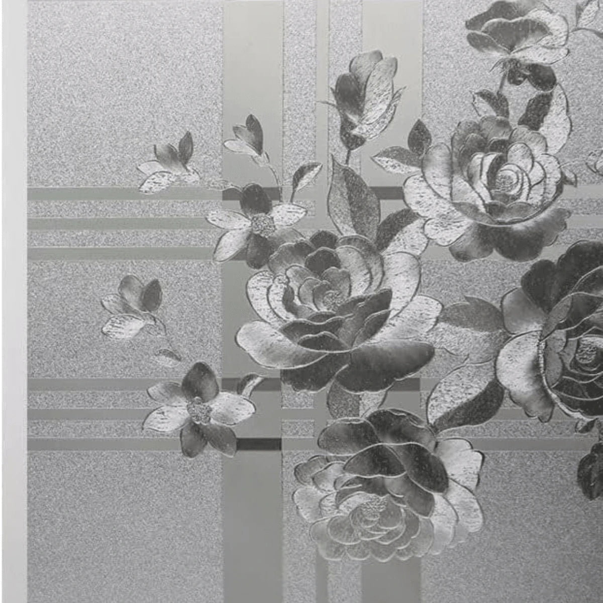 Film Privacidad Vidrio Vinilo Decorativo Flor Cocina 60cmx3m