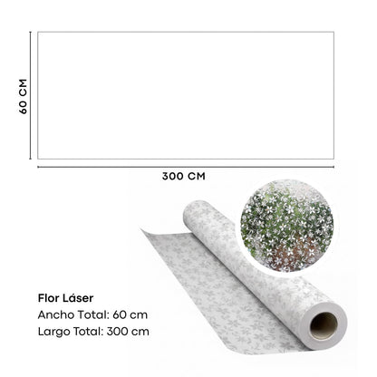 Film Privacidad Vidrio Vinilo Decorativo Flor Cocina 60cmx3m