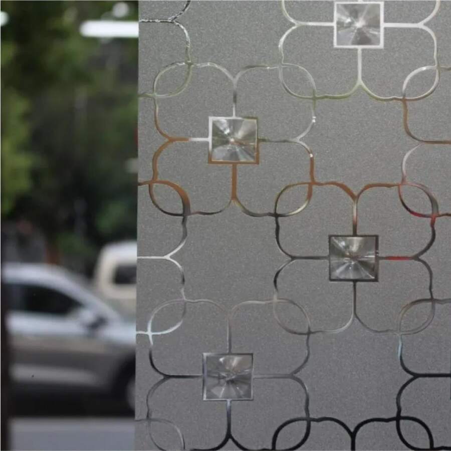 Film Privacidad Vidrio Vinilo Decorativo Flor Cocina 60cmx3m