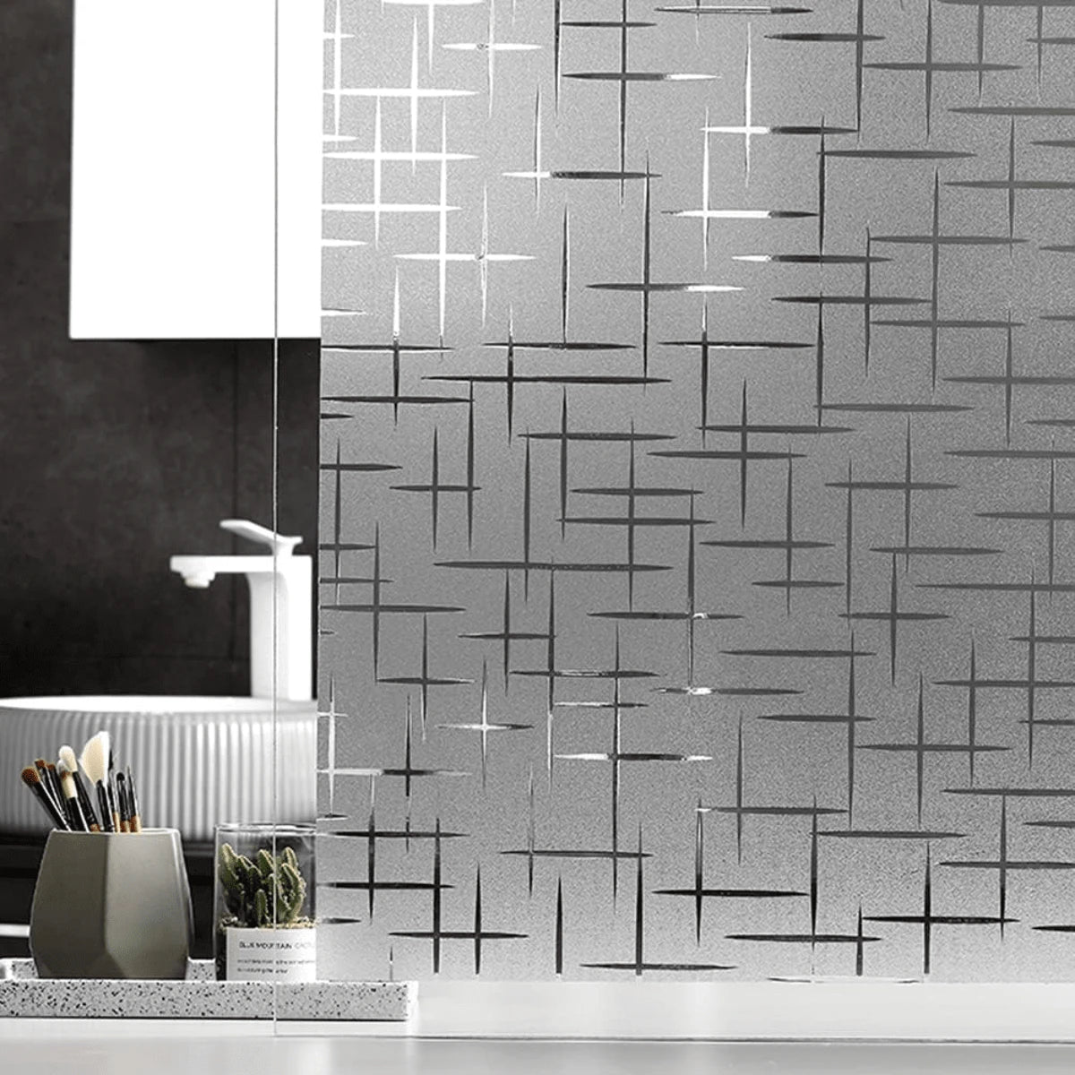 Film Privacidad Vidrio Vinilo Decorativo Flor Cocina 60cmx3m