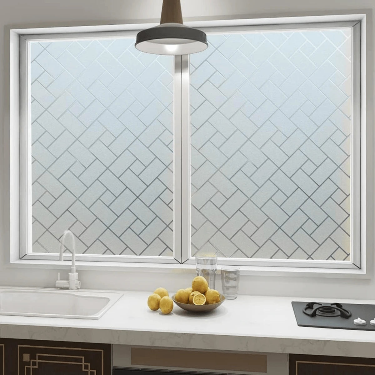 Film Privacidad Vidrio Vinilo Decorativo Flor Cocina 60cmx3m
