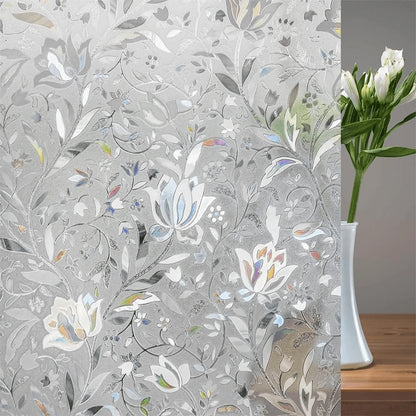 Film Privacidad Vidrio Vinilo Decorativo Flor Cocina 60cmx3m
