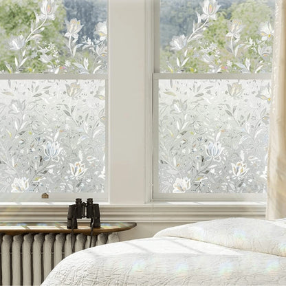 Film Privacidad Vidrio Vinilo Decorativo Flor Cocina 60cmx3m