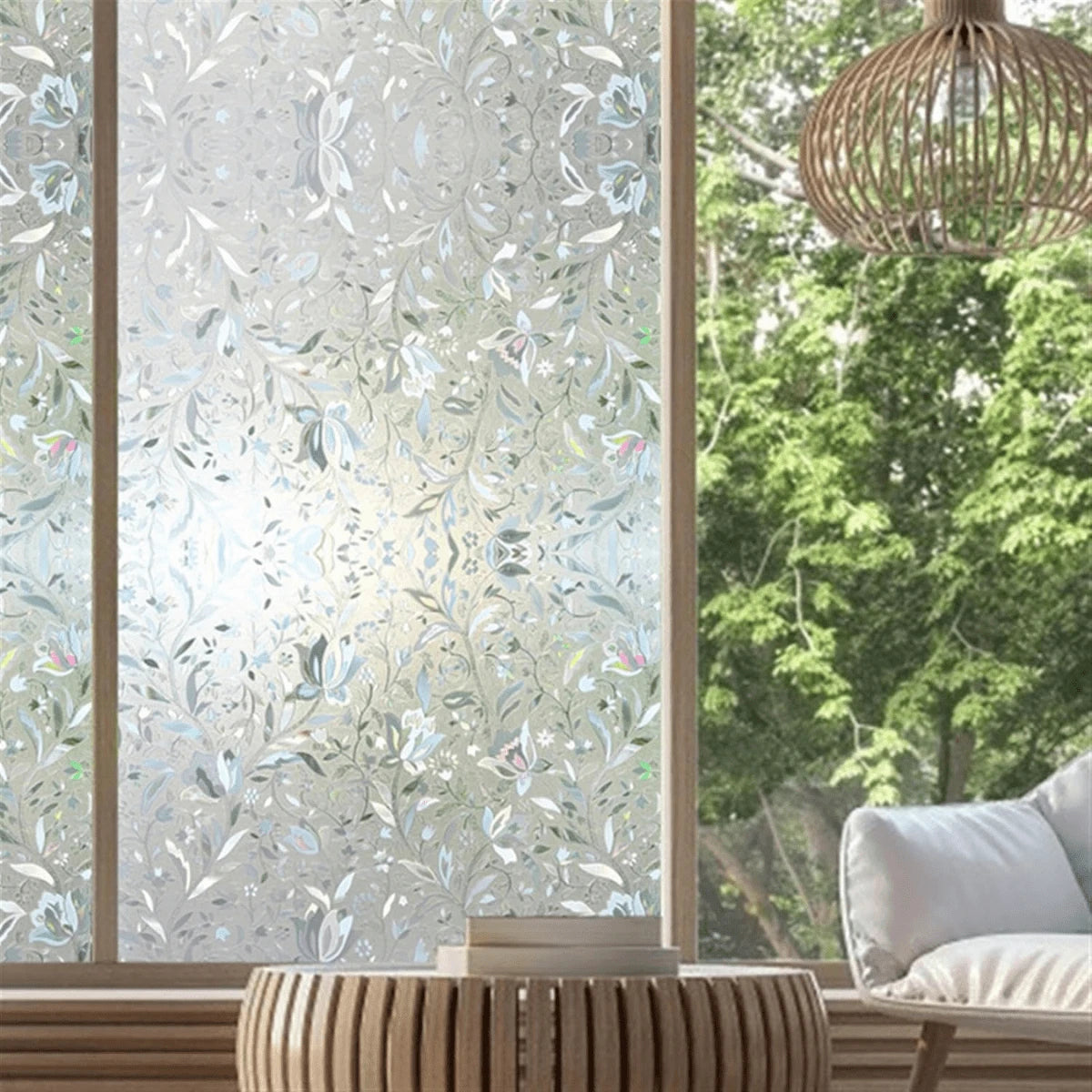 Film Privacidad Vidrio Vinilo Decorativo Flor Cocina 60cmx3m