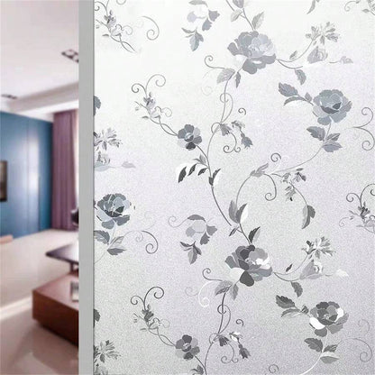 Film Privacidad Vidrio Vinilo Decorativo Flor Cocina 60cmx3m