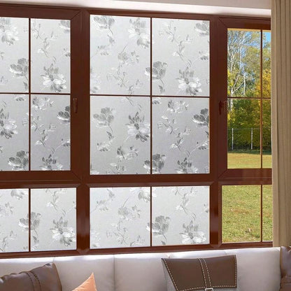 Film Privacidad Vidrio Vinilo Decorativo Flor Cocina 60cmx3m