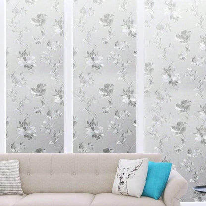 Film Privacidad Vidrio Vinilo Decorativo Flor Cocina 60cmx3m