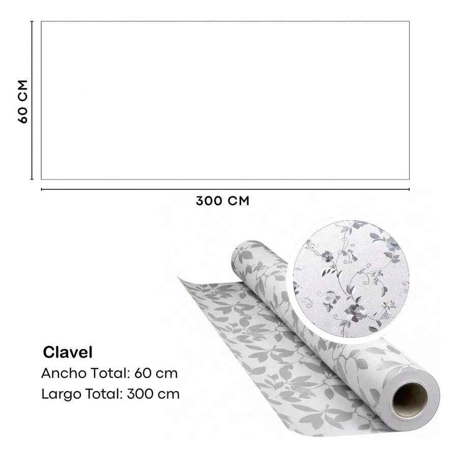 Film Privacidad Vidrio Vinilo Decorativo Flor Cocina 60cmx3m