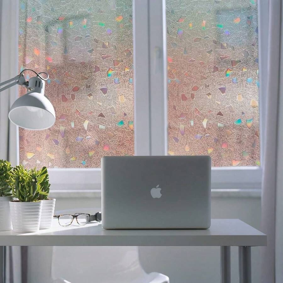 Film Privacidad Vidrio Vinilo Decorativo Flor Cocina 60cmx3m