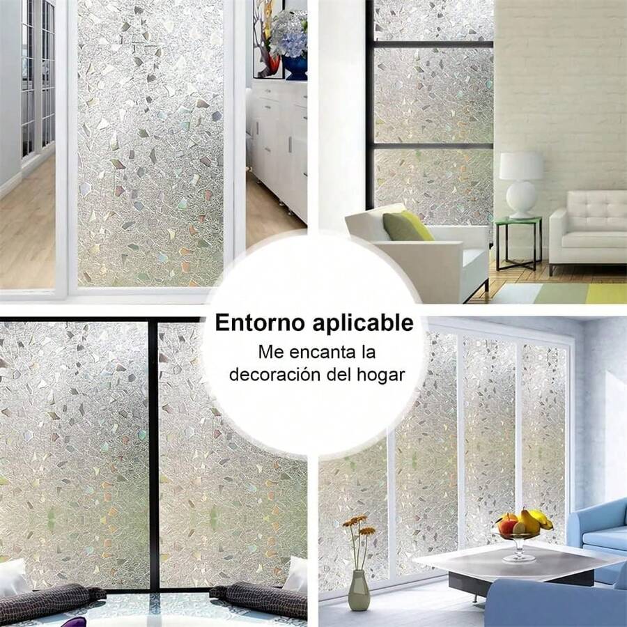 Film Privacidad Vidrio Vinilo Decorativo Flor Cocina 60cmx3m