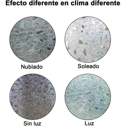 Film Privacidad Vidrio Vinilo Decorativo Flor Cocina 60cmx3m